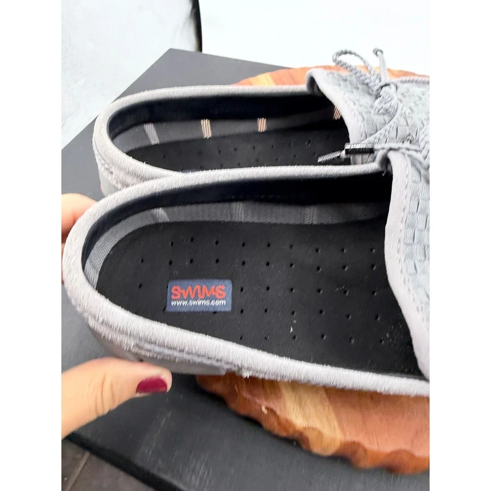 SWIMS woven Braided Lace Loafer Mens 13 Grey Water Resistant driver Boat Shoes